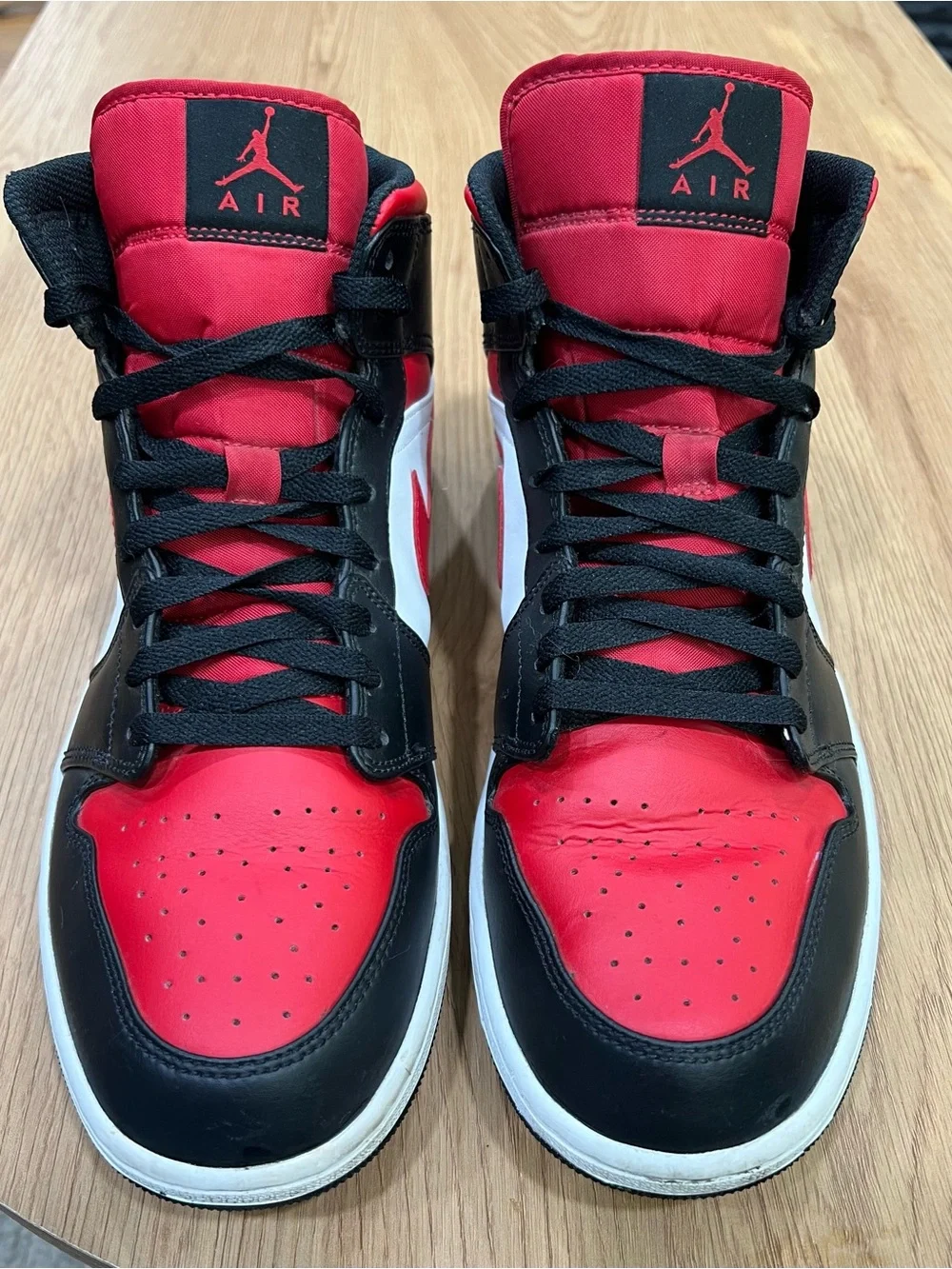 Jordan Men’s High-Top Sneakers - Red / Black / White